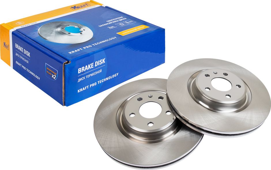Диск тормозной передний (Kraft). Артикул KT016058