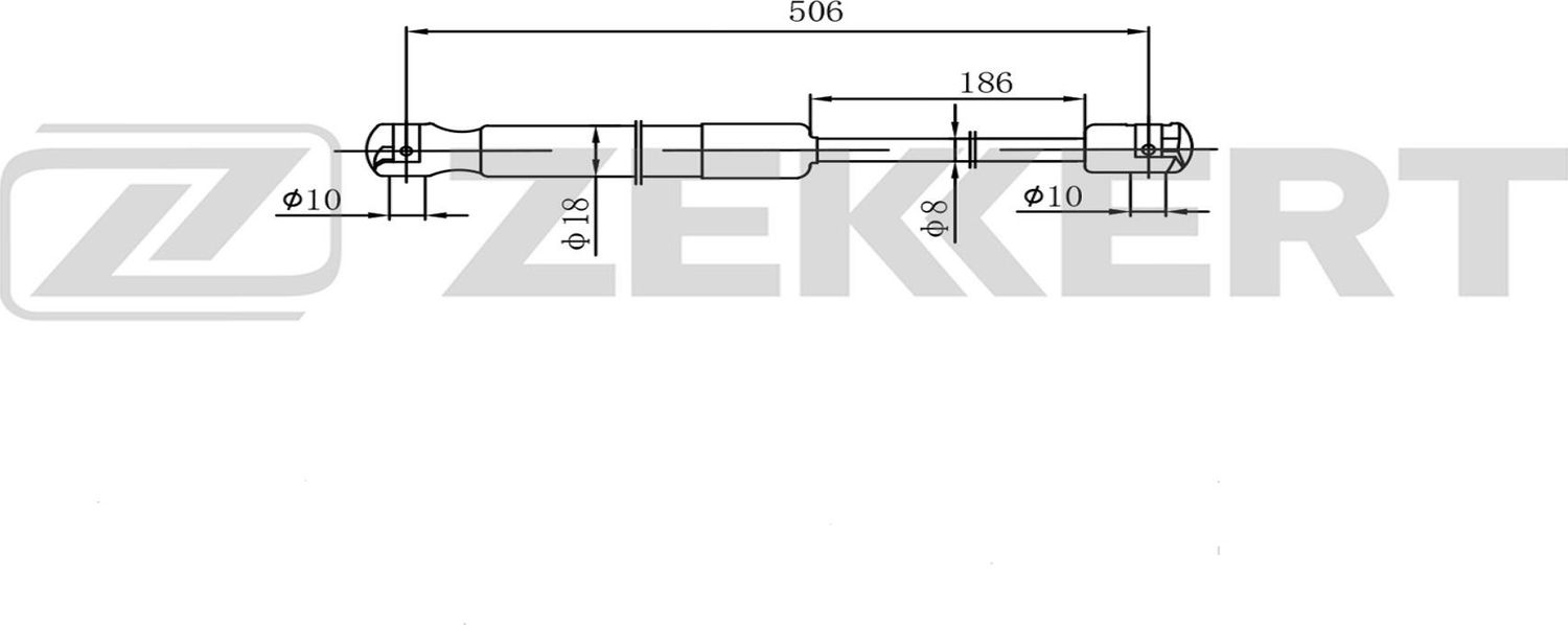 Амортизатор (упор) багажника Zekkert. Артикул GF-2617