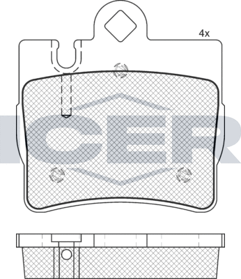 Тормозные колодки Icer. Артикул 181390-396