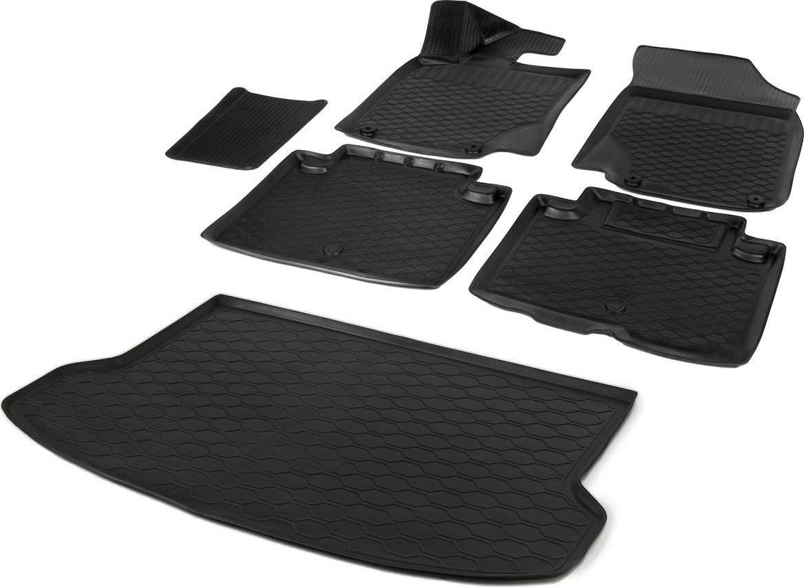 Комплект ковриков Rival для салона и багажника Geely Atlas 2018-2022. Артикул K11903002-1