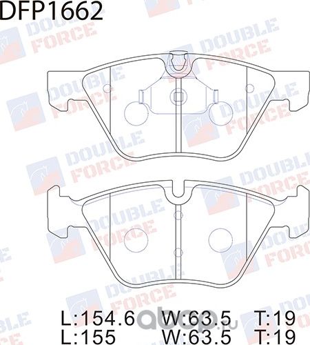 Колодки тормозные дисковые Double Force. Артикул DFP1662