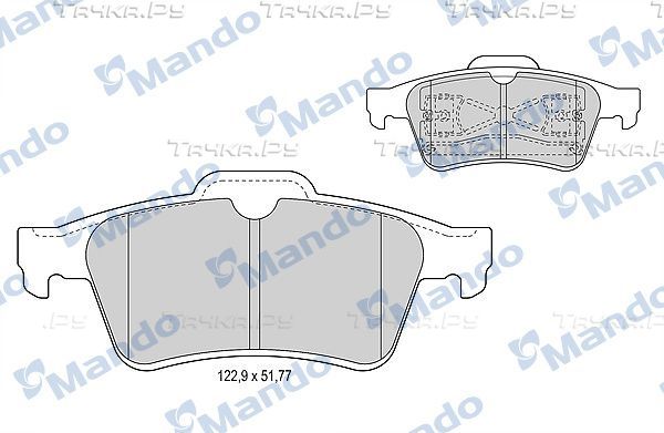 Тормозные колодки Mando задние для Volvo V50 I 2004-2012. Артикул MBF015221