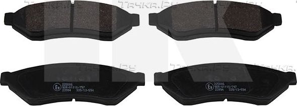 Тормозные колодки NK. Артикул 225006