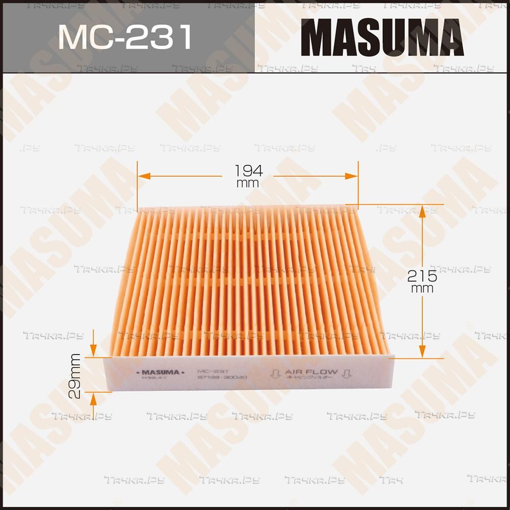 Салонный фильтр Masuma для Toyota RAV4 IV (CA40) 2012-2019. Артикул MC-231
