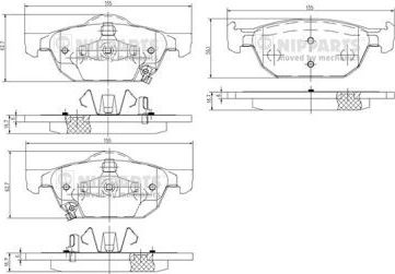Тормозные колодки Nipparts. Артикул N3604067