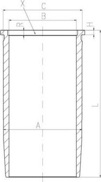 Гильза цилиндра Mahle для MAN TGS 2006-2026. Артикул 227 LW 00113 000
