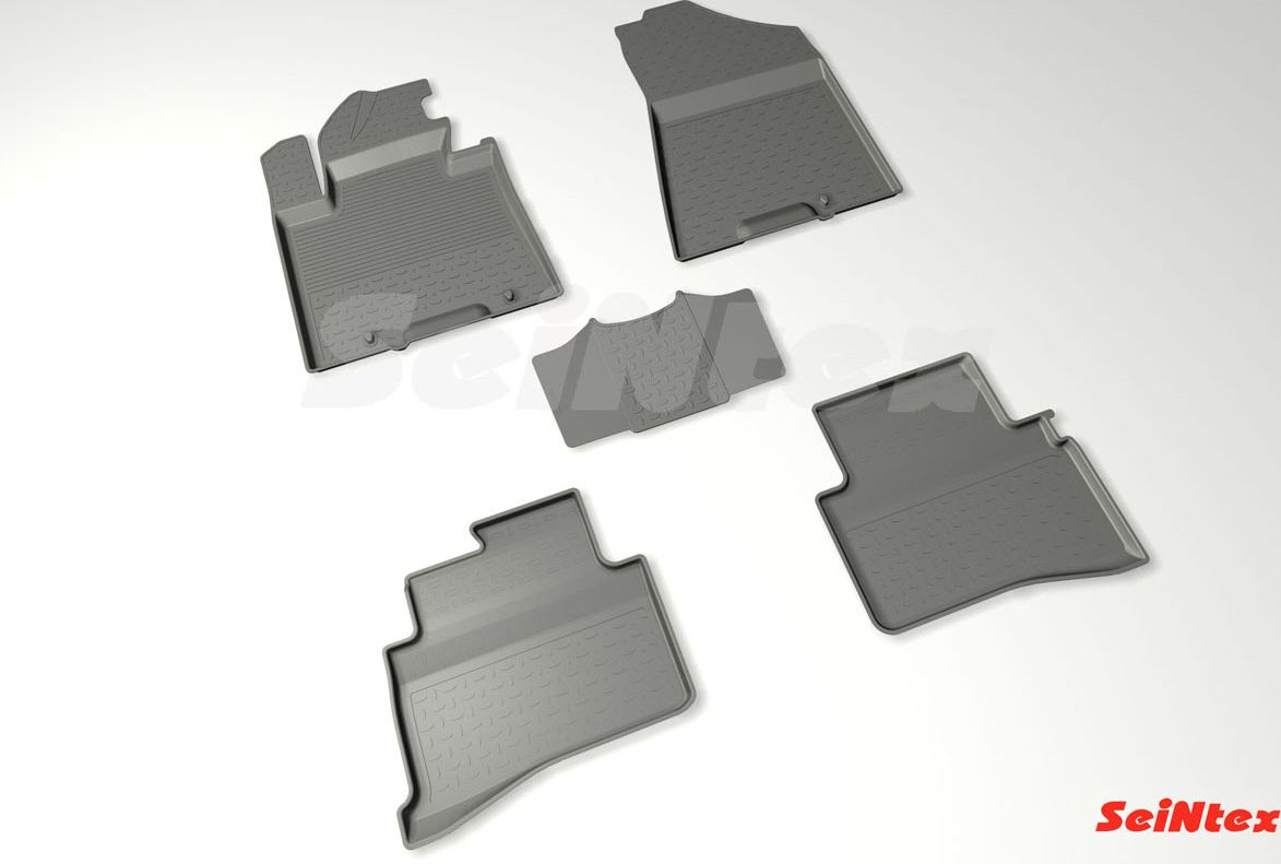 Коврики резиновые Seintex с высоким бортиком для салона Hyundai Tucson III 2015-2018. Артикул 86900