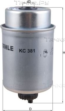 Топливный фильтр Mahle для John Deere 6000 1992-1997. Артикул KC 381