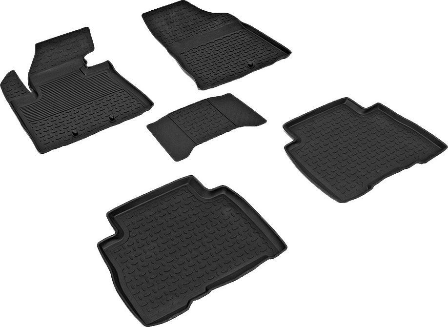 Коврики резиновые Seintex с высоким бортиком для салона Kia Sorento II рестайлинг 2012-2026. Артикул 83621