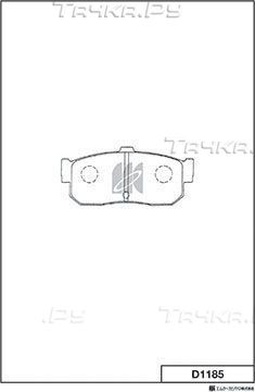 Тормозные колодки MK Kashiyama задние для Mazda 929 II (HB) 1982-1987. Артикул D1185