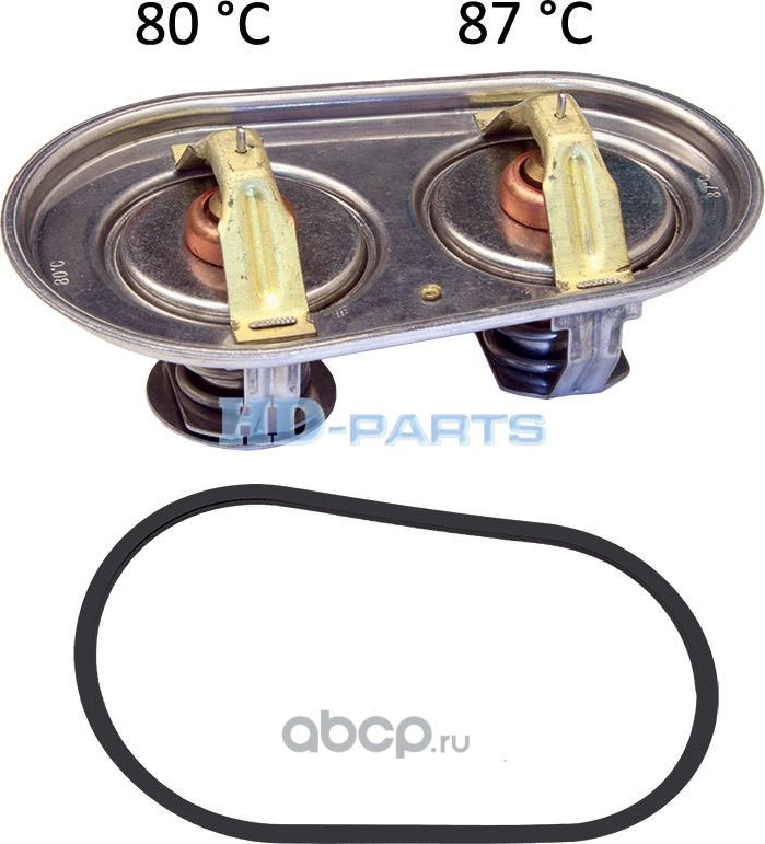Термостат двойной 80C+87C DC9/11/13 XPI Scania P/G/R/T серия (HD-Parts). Артикул 302166
