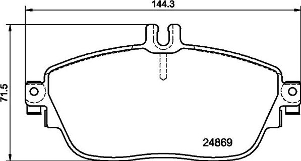 Тормозные колодки Nisshinbo передние для Mercedes-Benz B-Класс II (W246) 2011-2018. Артикул NP2114