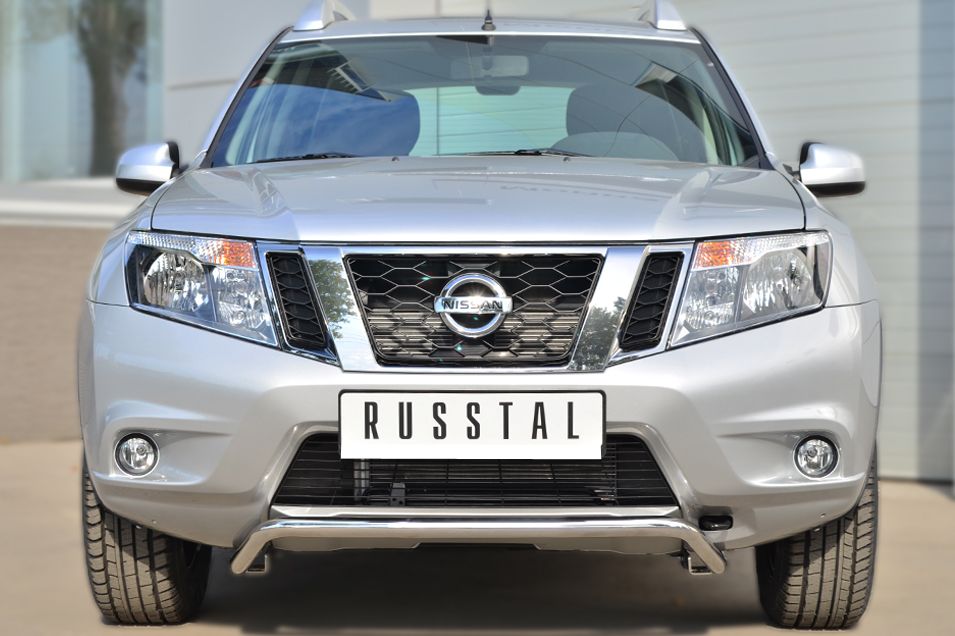 Кенгурятник RusStal d42 низкий для Nissan Terrano III 2014-2026. Артикул NTRZ-001784
