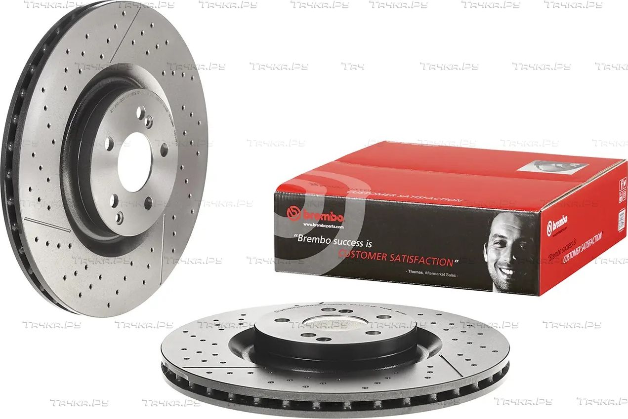 Тормозной диск Brembo PRIME LINE - UV Coated задний для Mercedes-Benz AMG GT I 2018-2026. Артикул 09.D339.11