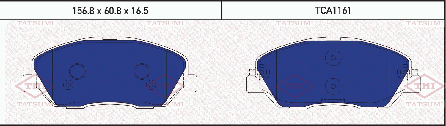 Колодки тормозные HYUNDAI SANTA FE 06- перед. (Tatsumi). Артикул TCA1161