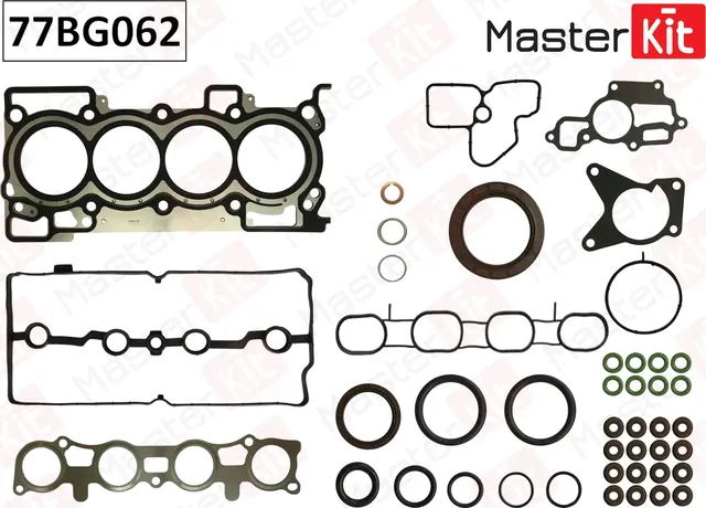77BG062 Полный комплект прокладок ДВС Nissan Tiida  Qashqai (MR20DE) 2.0 (Master KIT). Артикул 77bg062