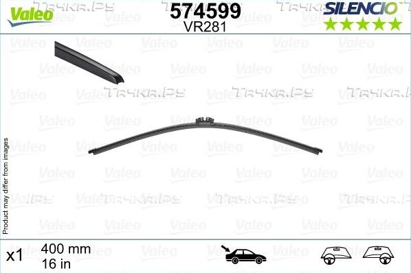 Щетка стеклоочистителя (дворник) Valeo задняя для Opel Vectra C 2002-2009. Артикул 574599