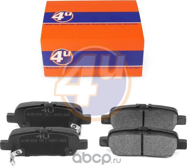 КОЛОДКИ ЗАД SUZUKI GRAND VITARA II (JT, TE, TD) QUEST (V42) MURANO II (Z51) CUBE (4U). Артикул 4UBP0248
