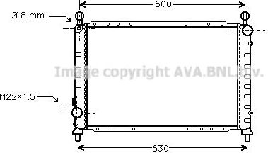 Радиатор охлаждения двигателя AVA. Артикул ALA2076
