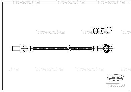 Тормозной шланг Corteco задний для Jaguar XJ I (2) 1975-1996. Артикул 19032296