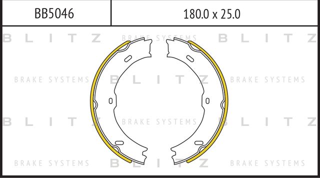 Колодки стояночного тормоза MB/VW SPRINTER/CRAFTER 06 (Blitz). Артикул BB5046