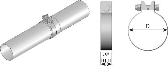 Хомут глушителя Dinex. Артикул 99560