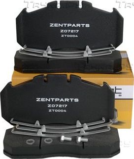 Тормозные колодки Zentparts передние для MAN F2000 1994-2000. Артикул Z07217