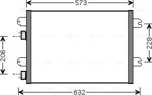 Радиатор кондиционера (конденсатор) AVA (алюминий). Артикул RTA5317