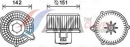 Вентилятор, мотор печки (отопителя) салона AVA. Артикул HY8399