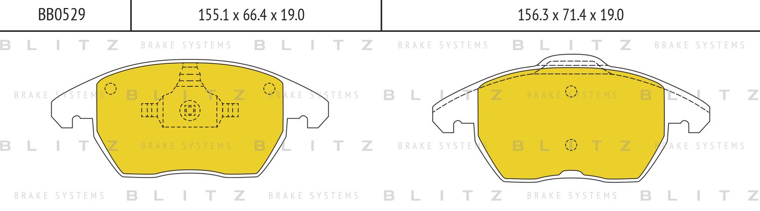 Колодки тормозные PSA C4/307 04- перед. (Blitz). Артикул BB0529