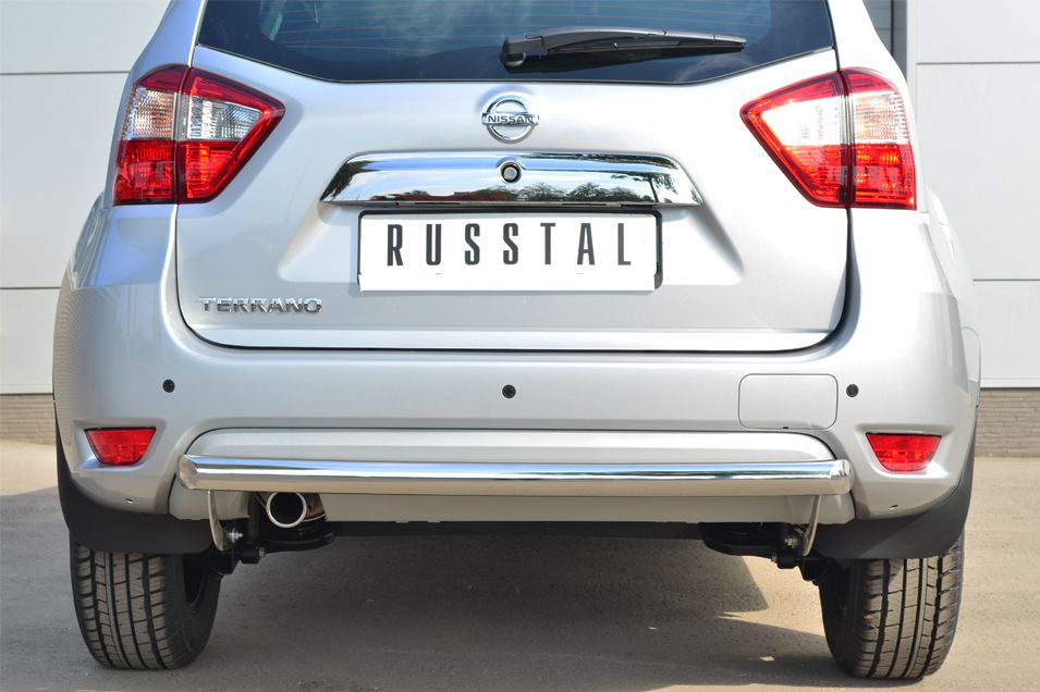 Защита RusStal задняя d63 для Nissan Terrano III 2014-2026. Артикул NTRZ-001799
