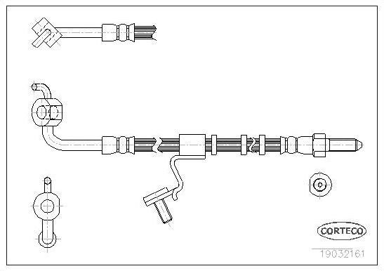 Тормозной шланг Corteco. Артикул 19032161