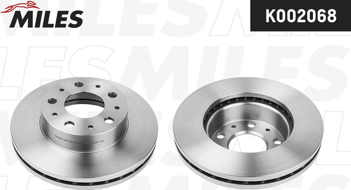 Диск тормозной CITROEN JUMPER/FIAT DUCATO/PEUGEOT BOXER 06-передний вент.D300мм (Miles). Артикул K002068