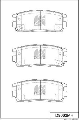 Тормозные колодки MK Kashiyama задние для Opel Antara I 2006-2017. Артикул D9063MH