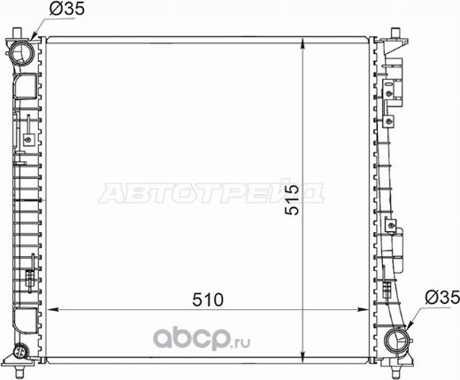 Радиатор Hyundai Santa Fe 20-  Kia Sorento 20- (SAT). Артикул ST100178