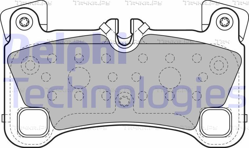 Тормозные колодки Delphi (Low-Metallic) задние для Volkswagen Touareg I 2002-2010. Артикул LP2118