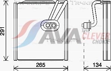 Испаритель кондиционера AVA (алюминий) для Hyundai Elantra V (MD) 2011-2015. Артикул KAV292