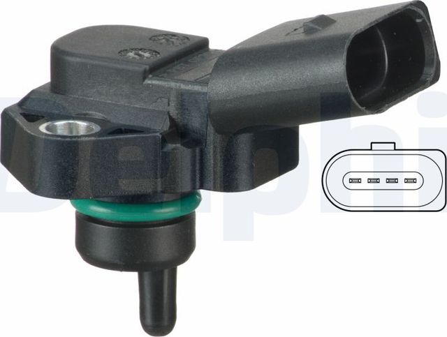 Датчик абсолютного давления (ДАД, MAP) Delphi для Volkswagen Bora 2000-2005. Артикул PS10178