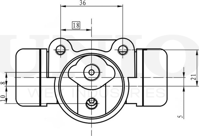 Цилиндр тормозной рабочий (Unio). Артикул BRC-20566