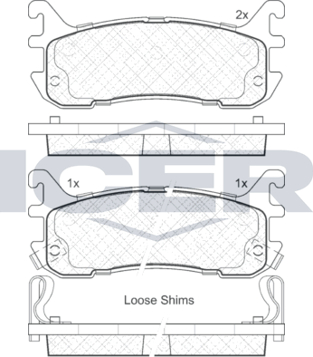 Тормозные колодки Icer для Mazda MX-5 I (NA) 1990-1998. Артикул 181819