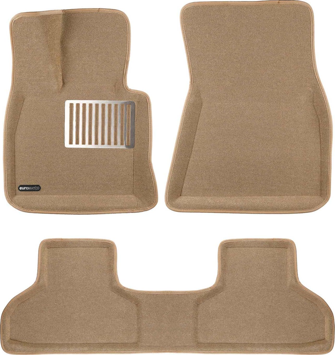 Коврики текстильные Euromat 3D Lux для салона BMW X5 F15 2015-2019 Бежевые. Артикул EM3D-001215T