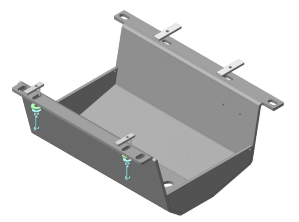 Защита алюминиевая Мотодор для кожуха аккумулятора Lаnd Rover Range Rover IV 2013-2026. Артикул 33218