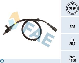 Датчик ABS FAE задний правый для Renault Megane I 1999-2003. Артикул 78165