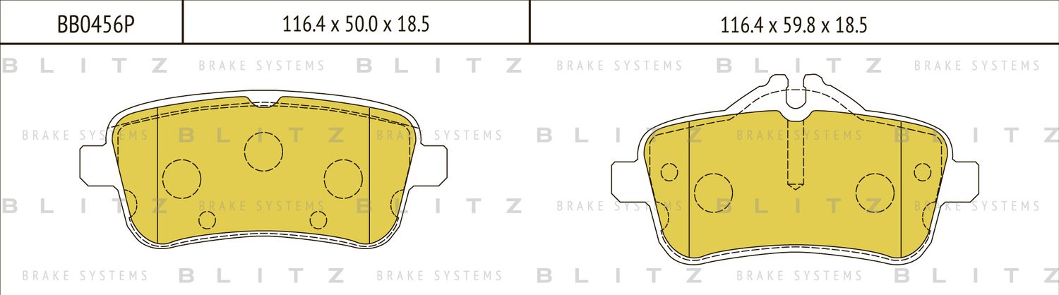 Колодки тормозные MB X166/W166 11- задн. (Blitz). Артикул BB0456P