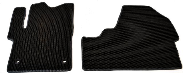 Коврики ТриАВС EVA для салона Citroen SpaceTourer 2016-2026 (передняя пара). Черные, серый кант. Артикул TAS2D-1524.01.04