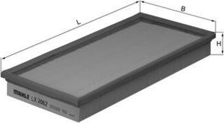 Воздушный фильтр Mahle. Артикул LX 2062