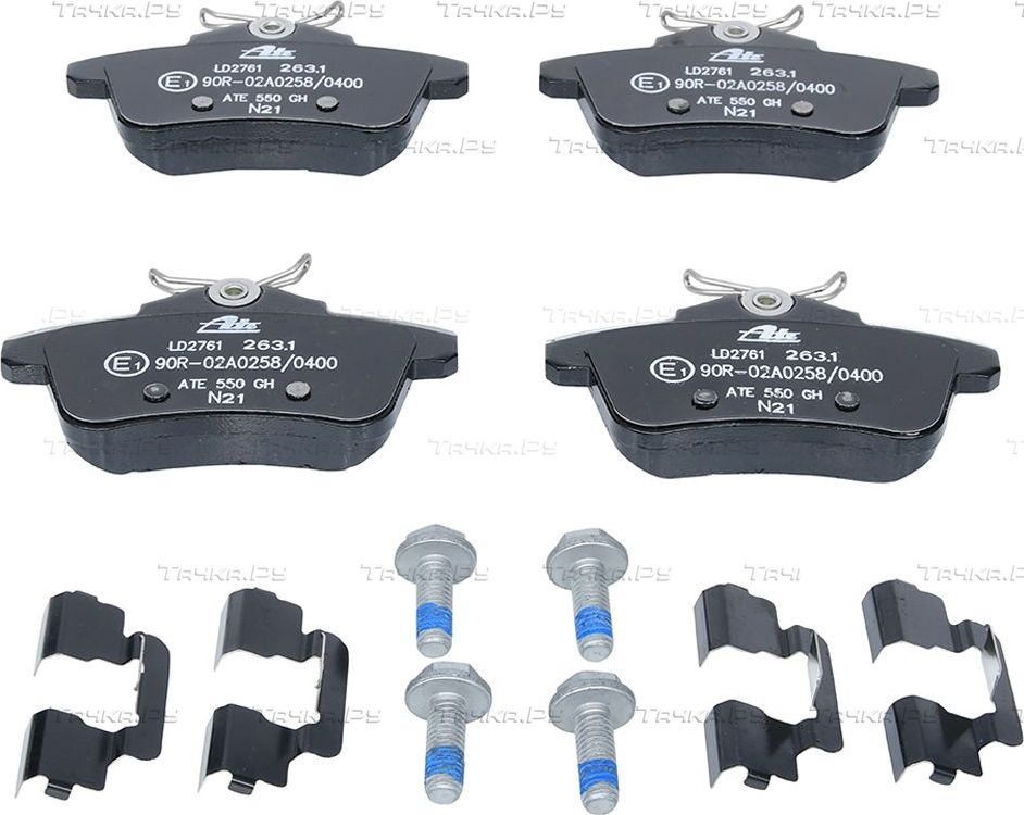 Тормозные колодки ATE Ceramic задние для Citroen C4 II 2009-2026. Артикул 13.0470-2761.2