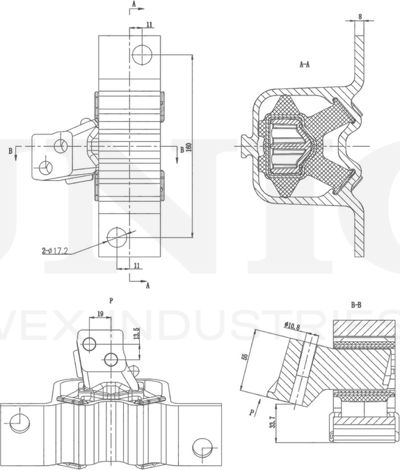 Опора двигателя (Unio). Артикул RMP-15162