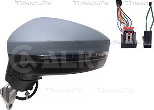 Зеркало боковое Alkar левое для Volkswagen Tiguan II 2016-2026. Артикул 9043147