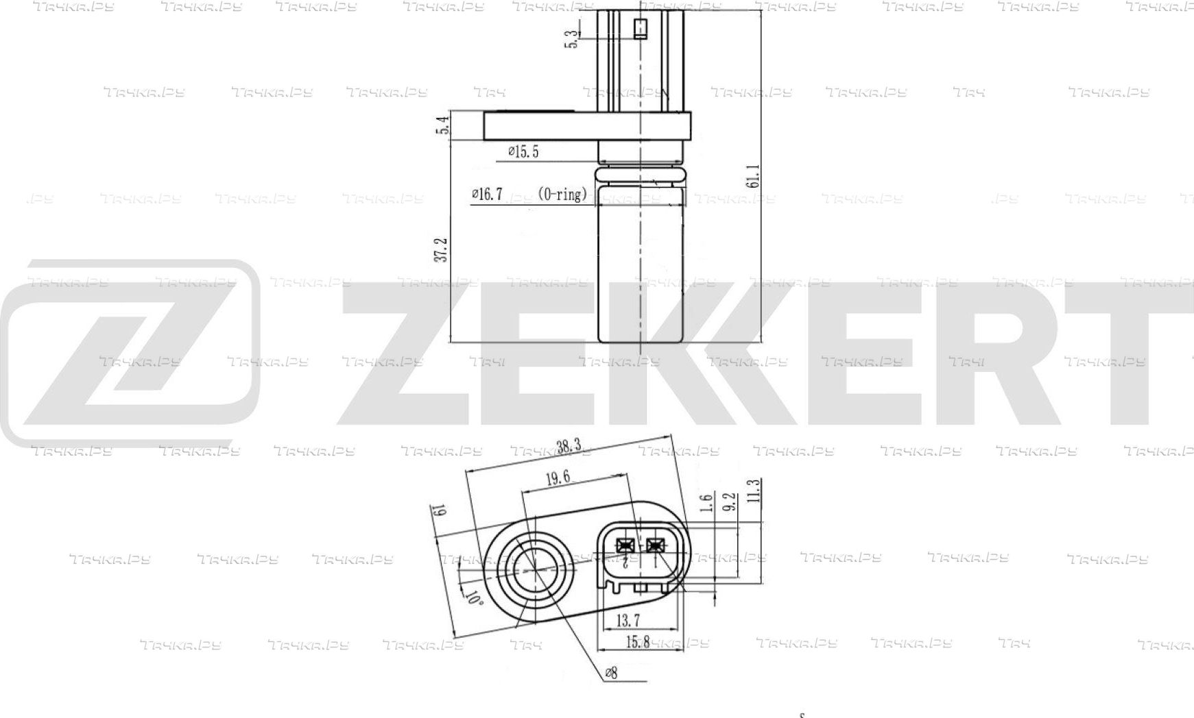 Датчик положения коленвала Zekkert для Mazda Tribute I 2000-2008. Артикул SE-4084